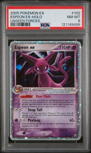 Espeon ex graded PSA 8 for sale on eBay
