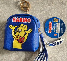 Haribo Belt Backpack Accessory Blue Tiny Small Zipper Coin Key Chain Bag Bears