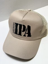 LAGUNITAS IPA Tan Trucker Hat Mesh Snapback - Cotton & Polyester - NEW