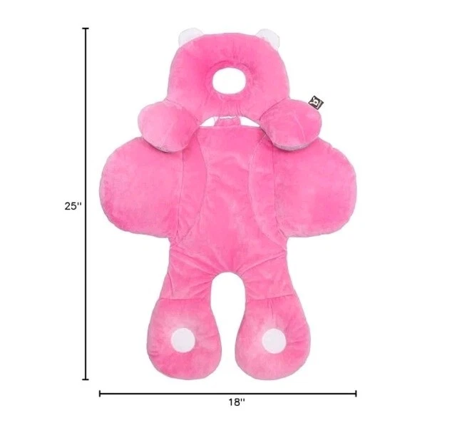 Almohada de apoyo para la cabeza de bebé Benbat para asiento de coche, cochecito - rosa - ¡Solo almohada para la cabeza! Foto 4 de 4