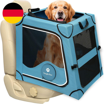 Snagle Paw Faltbare Transportbox,Stabiler Transportbox Hund Rückbank Mit Kopfstü