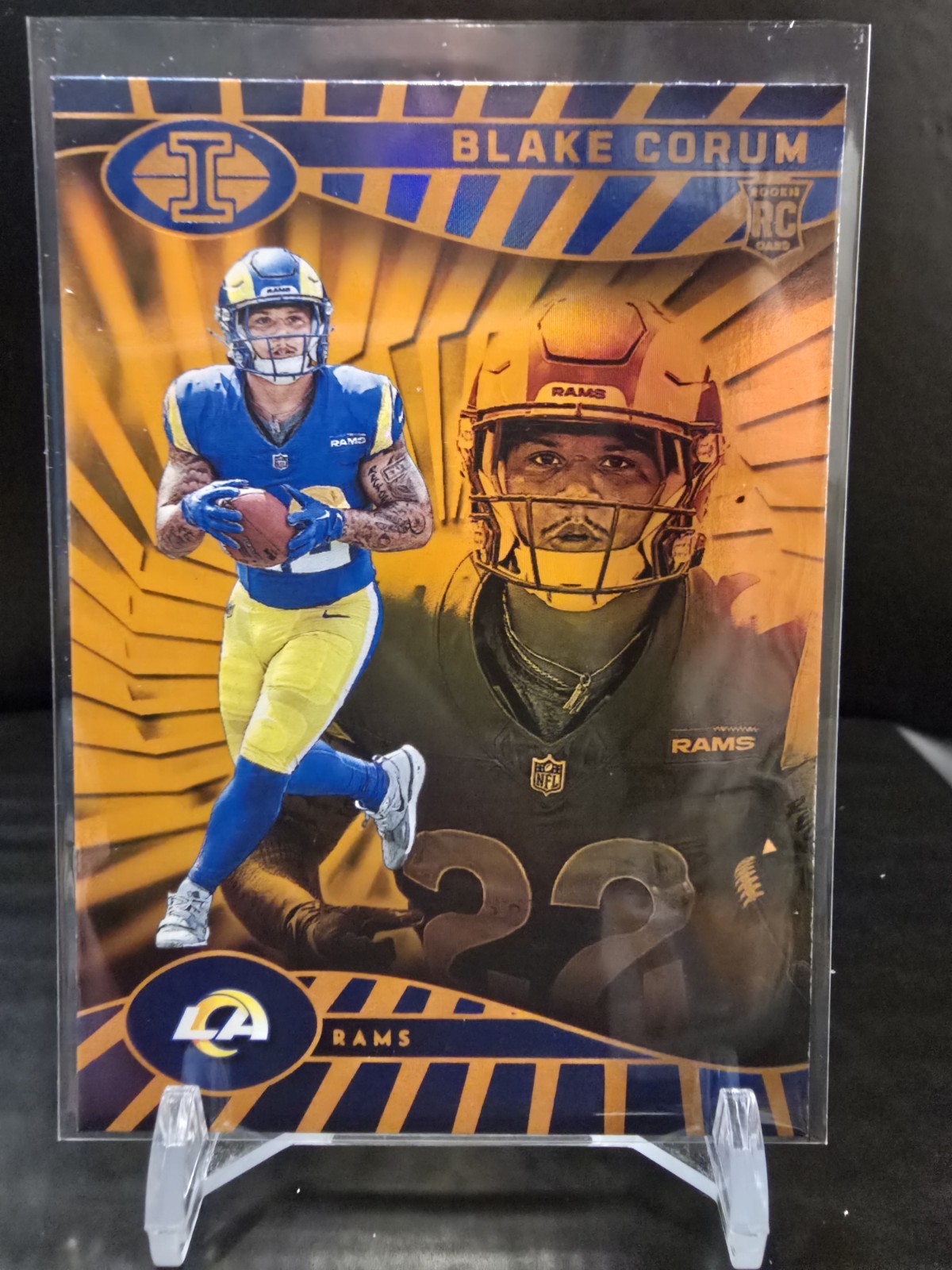1122122 - 2024 Panini Illusions - Blake Corum #54 Trophy Collection Orange (RC)