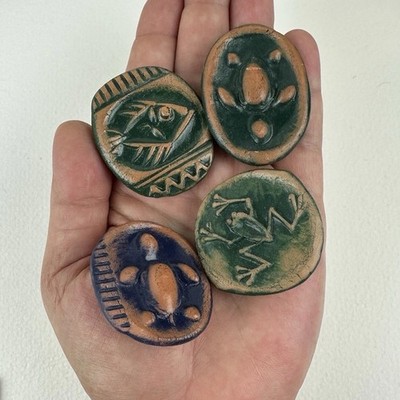 Meyer Studio Pottery Magnets Turtles Treefrog Fish Artisan Handmade Studio Art