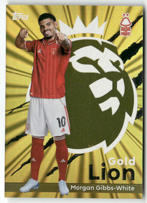 Topps Premier League 2025-26 No. GL 15 Morgan Gibbs-White Gold Lion