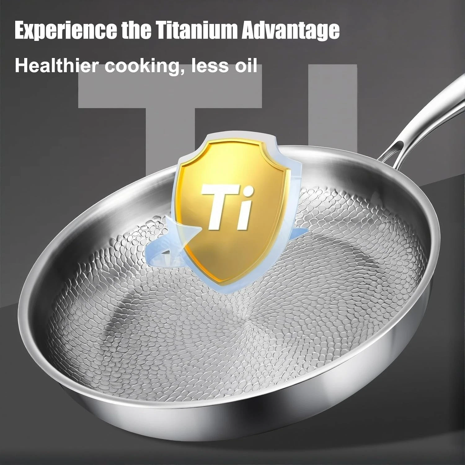 Titanium Hammered 11.02" Pan w/ Lid, New Multifunctional Ultra-Durable Non Stick
Opens in a new wind