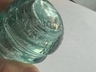 BROOKFIELD 45 CLIFF ST Glass Pony Insulator Lightest Blue Bubbles Embossed Early — photo 3