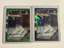 Vince Fernandez Autograph 1st Bowman 2019 Bowman Chrome Colorado Rockies 2 Card
