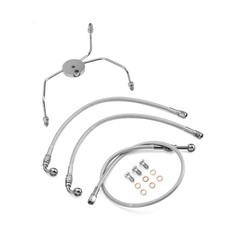 Non-abs Extended Front Brake Line Kit For Harley Touring 99-07 14-16 Handlebar