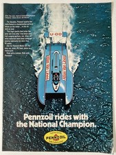 1979 Pennzoil Motor Oil Print Ad National Champion Ride With A Winner