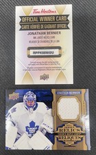 2016-17 UPPER DECK TIM HORTONS COLLECTOR'S SERIES JONATHAN BERNIER JERSEY RELICS