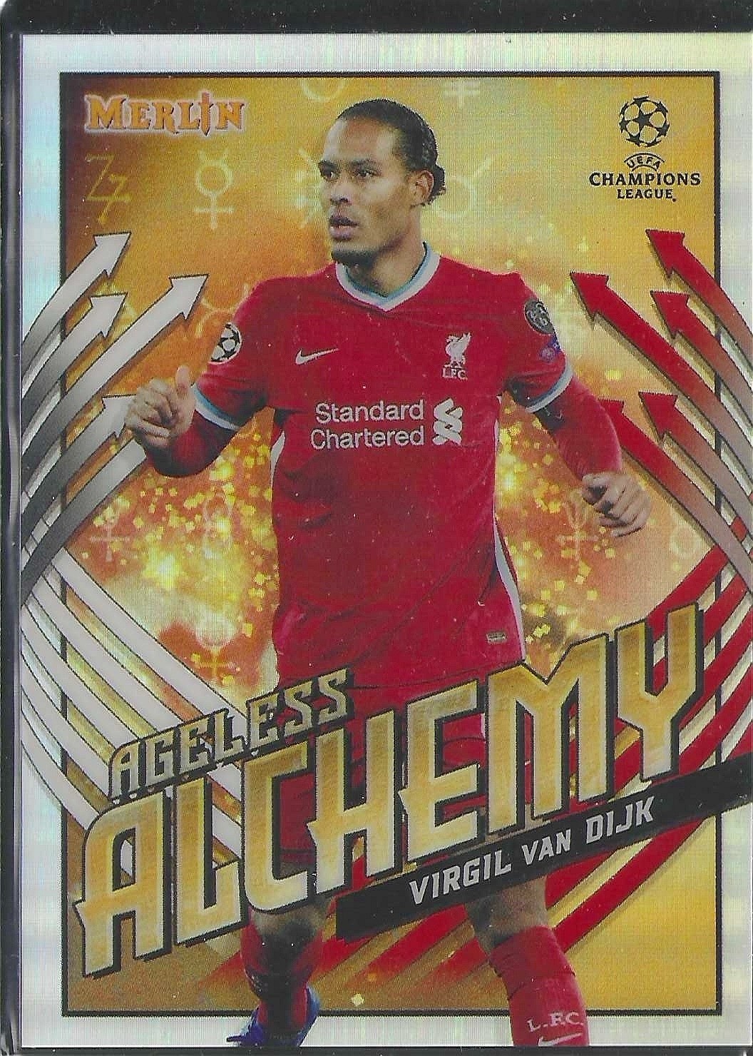 2020 Topps Merlin Collection Chrome UCL Ageless Alchemy Virgil Van Dijk #AA-Vv