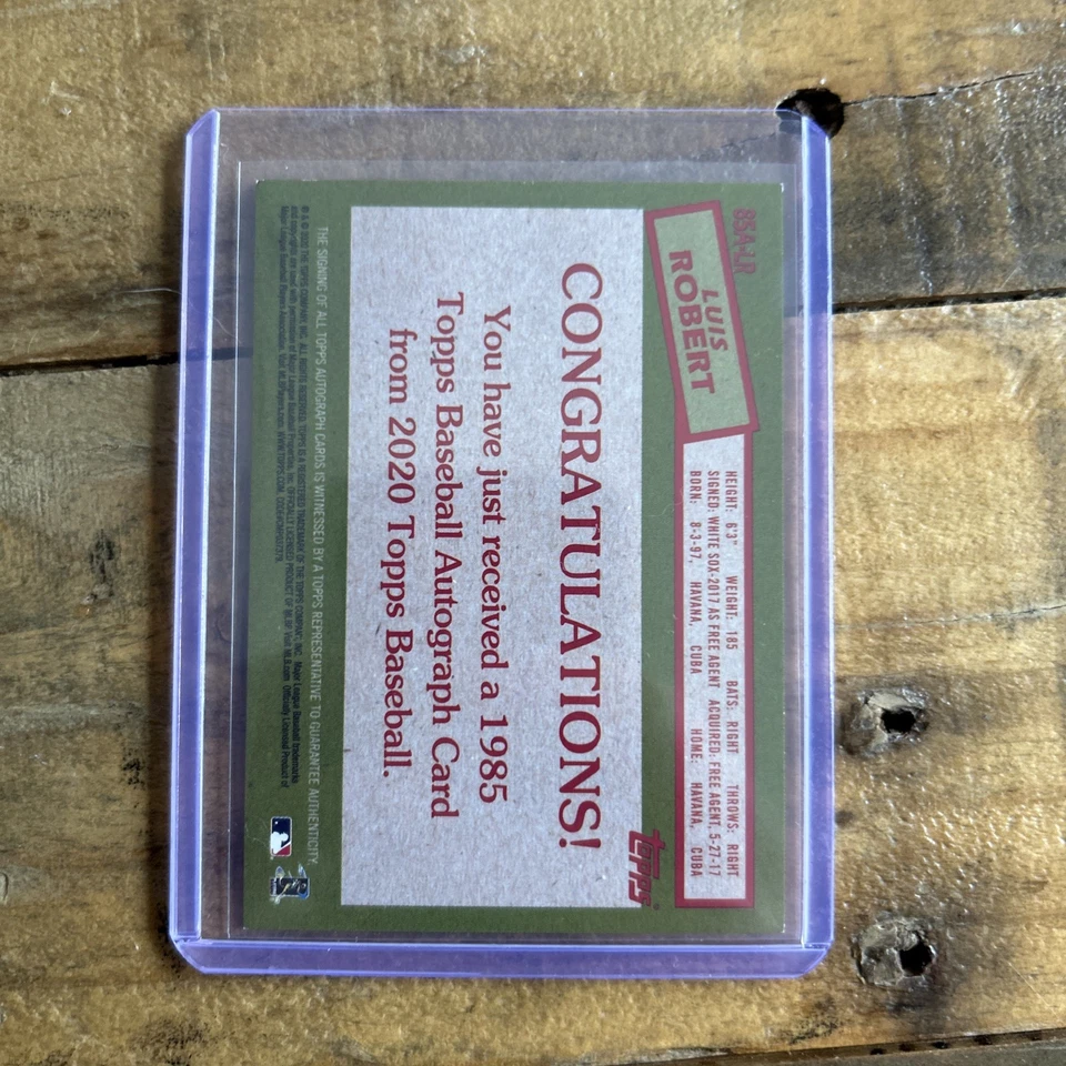 2020 Topps  - 1985 Topps Luis Robert #85R-LR (RC-Auto) - Image 2 of 2