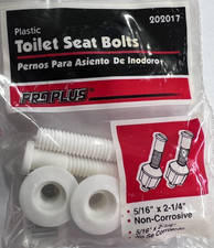 Pro Plus- Plastic Toilet Seat Hinge Bolts Screws Replacement Kit- 1Pair- 202017
