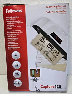 Fellowes Laminierfolie Capture 125 DIN  A4 selbstklebend 125 µm 100 St (1046 E1)
