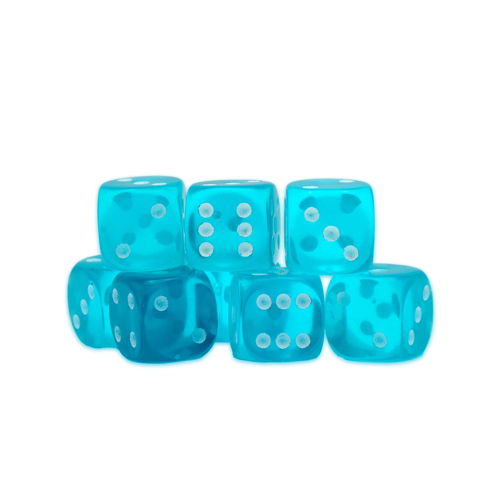 D6 Dice Set of 8 - Blue Topaz - Warlord Games - Brand New