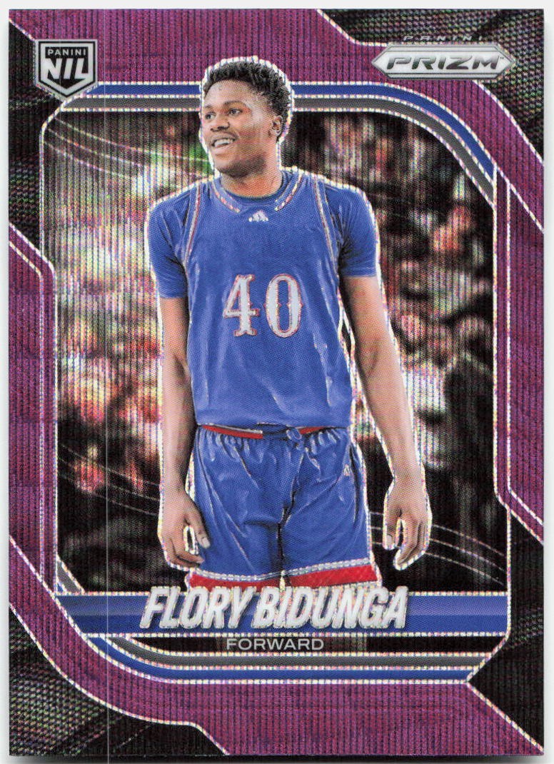 2025-26 Panini Prizm #73 Flory Bidunga Purple Wave Prizm