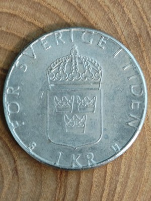 Sweden 1 Krona 1977 Carl XVI Gustaf #62