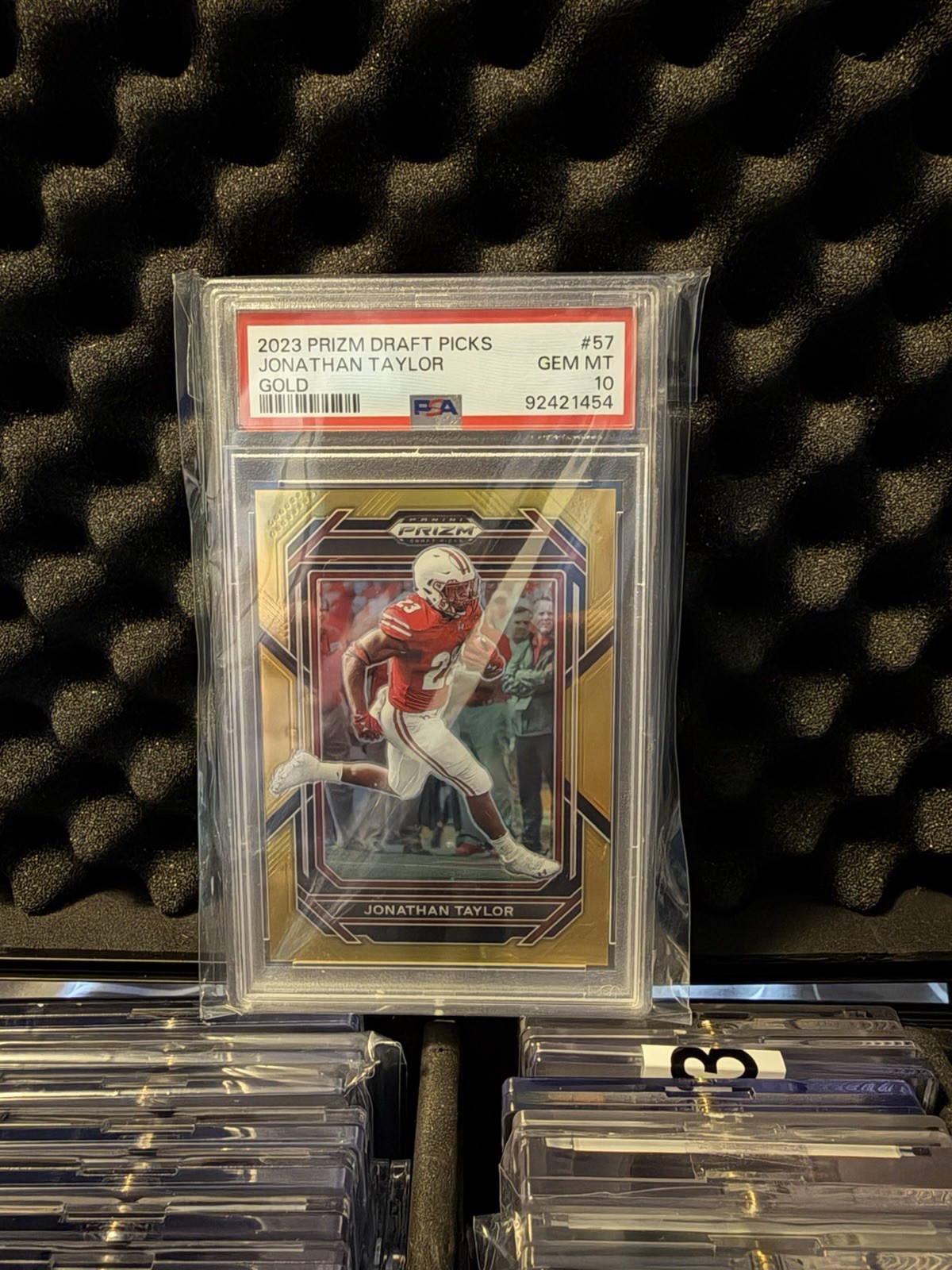 Panini 2023 Prizm Draft Picks Jonathan Taylor Gold Prizm #57 PSA 10 /10