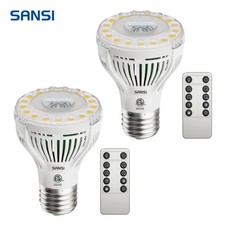 Sansi Dimmable Led Grow Light Bulbs 75w Equiv. Full Spectrum Wremote 2-pack