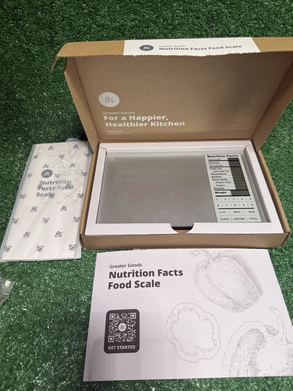 Greater Goods Nutrition Food Scale, Perfect for Weighing Nutritional Meals Silve