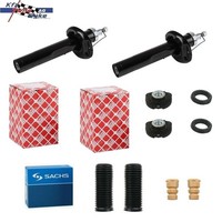 2X Gasdruck StossdÄMpfer Ø 50 MM MIT Sachs Schutzkappen Febi Domlager Vorne