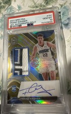 2021-22 Panini Spectra - Rookie Jersey Autograph Franz Wagner #191 Gold Psa 10