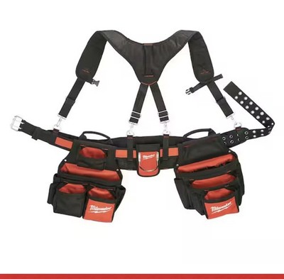 Milwaukee Tool 48-22-8120 Contractor Work Belt W/ Suspension Rig