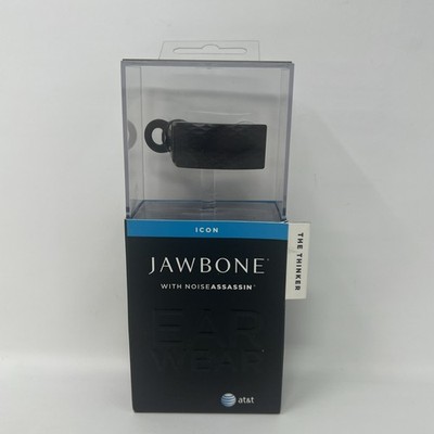 New! Jawbone ICON ''The Thinker'' Black w/Noise Assassin Bluetooth Headset Sealed