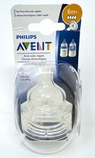Avent Anti Colic 6 Month 2 Fast Flow Pack of 2 Bottle Nipples BPA Free
