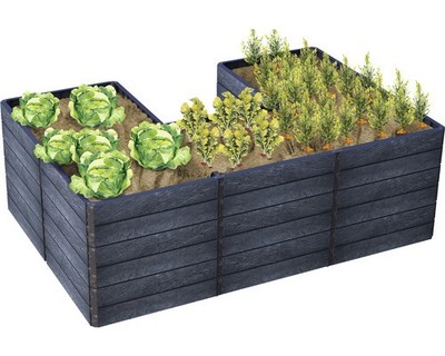 Hochbeet klassisch GARANTIA Ergo Quadro U L inkl. Flora-Wassersparsystem 75 240 