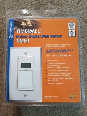Intermatic Indoor Digital Wall Switch Timer Model #EJ500CL 7 on/off Settings