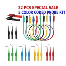 Car Electrical Test Probe Kit 22pcs Multimeter Leads Alligator Clip Tool Car Electrical Test Probe Kit 22pcs Multimeter Leads Alligator Clip Tool
