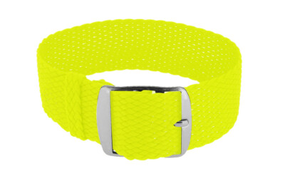 Minott Uhrenarmband neongelb Perlon geflochten Dornschließe | 20mm