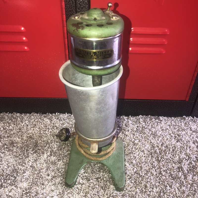 Vintage 1930s Art Deco Made-Right Mfg Co. Minute Malt Mixer Cast Iron - Works!