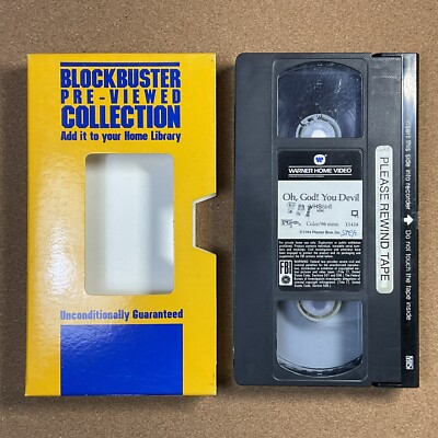 BLOCKBUSTER VIDEO SLEEVE PRE OWNED VHS Oh God. Oh God You BLOCKBUSTER VIDEO SLEEVE PRE OWNED VHS Oh God. Oh God You