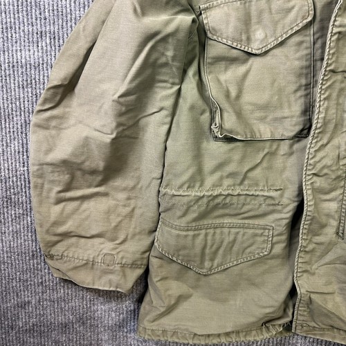 Vtg US Military M65 Field Coat Jacket Small Regular Cold Weather Zipper Broke - 第 3/13 張圖片