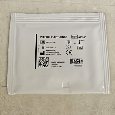 BioMerieux Vitek 2 AST-GN66 Test Kit  Reagent Card 413398 - 1 Card