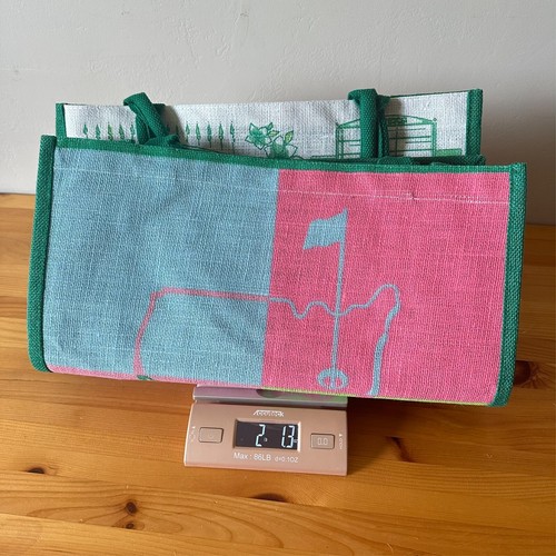2025 Masters Green Pink Blue Jute Tote Bag Augusta National Golf Club Multicolor - 第 17/17 張圖片