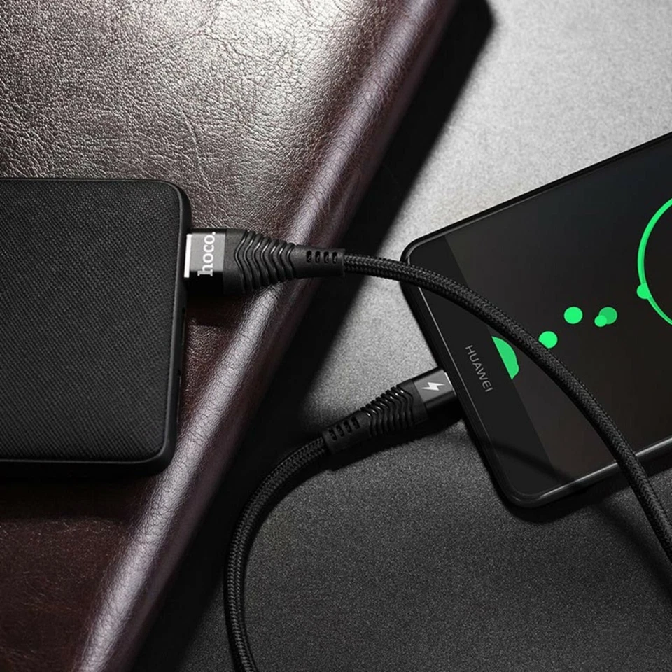 Hoco Samsung Galaxy S10 S9 S8 Plus Fast Charger 4F USB-C Type-C Charging Cable - Image 2 of 4