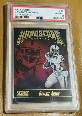 Davante Adams 2023 Score Hardscore PSA Case Hit #14 Las Vegas Raiders Card