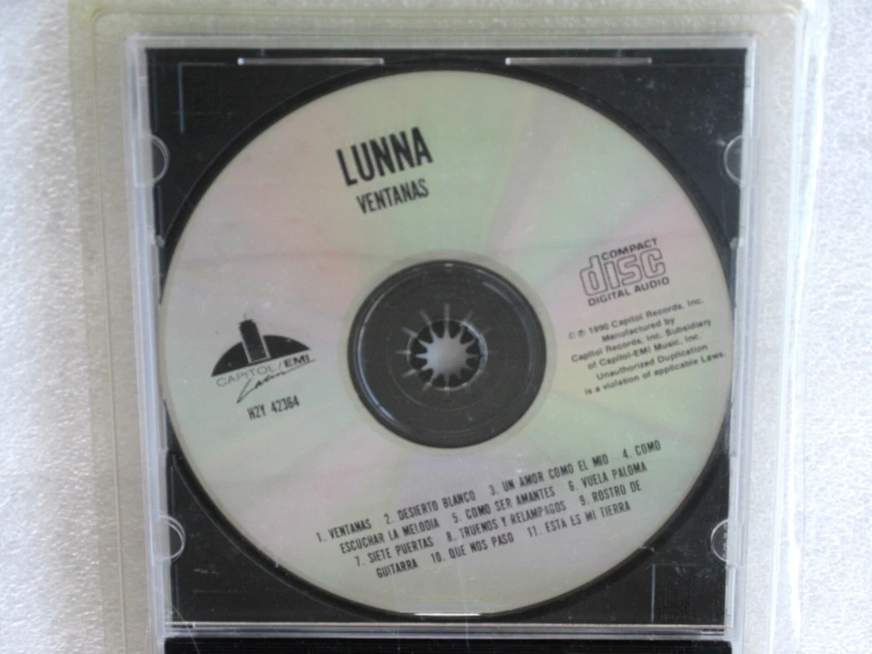 LUNNA / VENTANAS CD 1990 CAPITOL RECORDS  EMI LATIN POP BALADA RARE OOP - Image 4 of 4