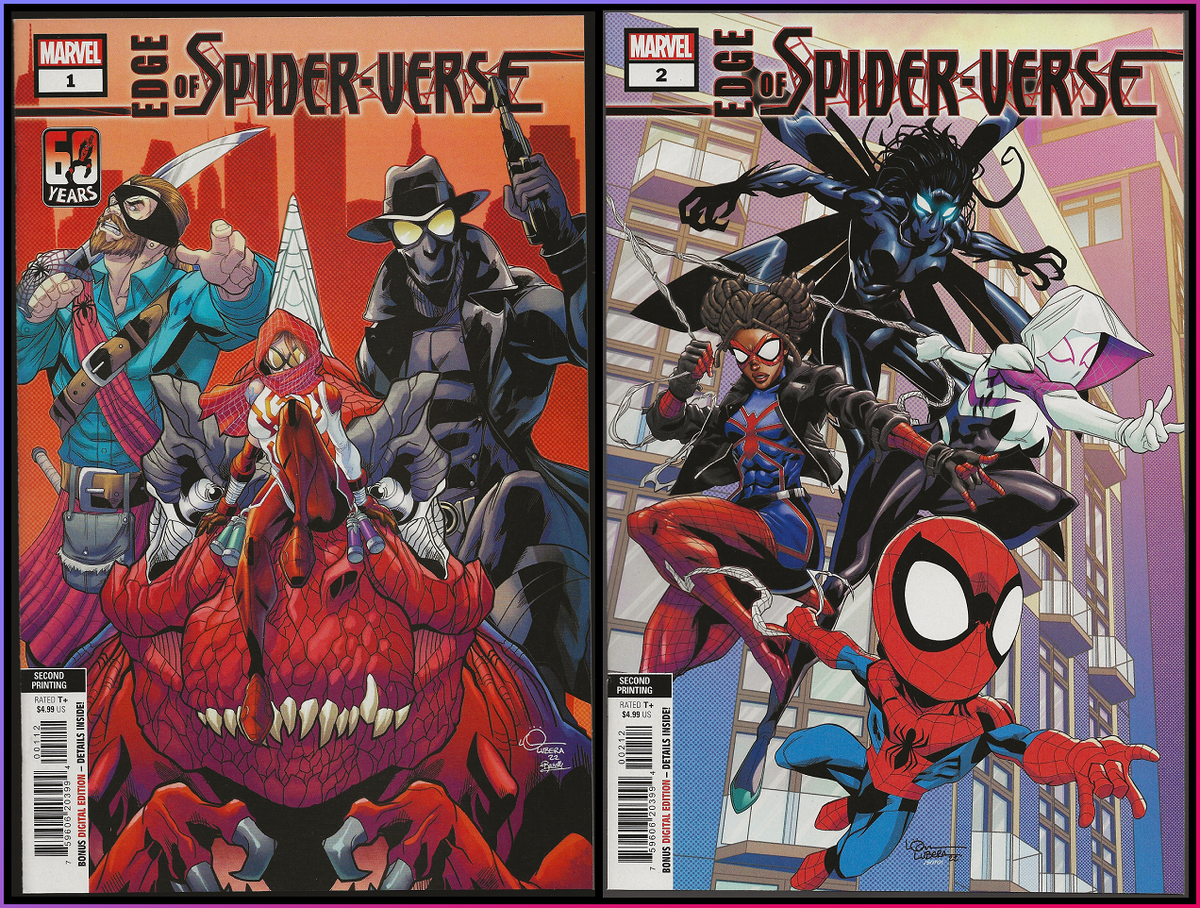EDGE OF SPIDER-VERSE #1 2 (2022) 2ND PRINT VARIANT SET LOGAN
