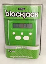 RADICA Pocket Blackjack Green N6057 Electronic Handheld Game 2008 NEW SEALED!