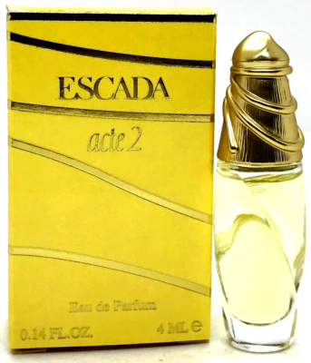 Escada Acte2 100ml ヴィンテージ ESCADA ACTE 2 EAU DE PARFUM MINI SPLASH FOR WOMEN 0.14 Oz / 4 ml
