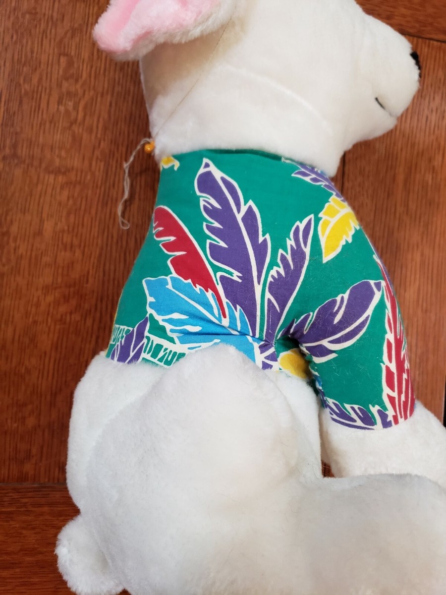 Vintage 1980's Spuds McKenzie Stuffed Animal Dog Pink Glasses Ace