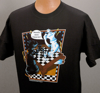 Chess - Smooth Move Chess-ter -- 10 color T-shirt CLOSEOUT -- while they last!