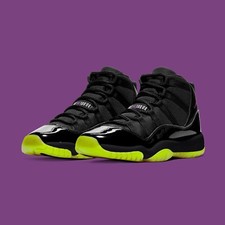 Jordan 11  Black/Barely Volt   2025 MEN'S ALL Size US 7-12 