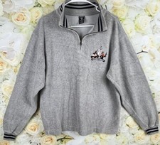 Looney Tunes Sweatshirt 1/4 Zip Size XS X Small Warner Bros OVERSIZED Vintage