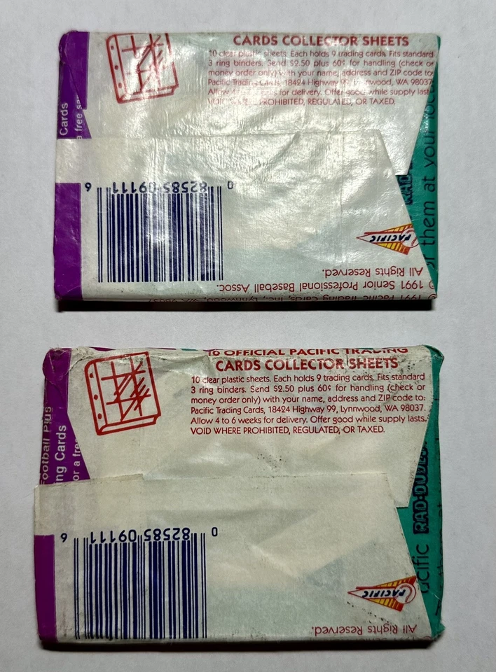 2 Packs Of 1991 Pacific Senior League Baseball - Factory Sealed - Great Deal! - Image 2 of 4