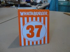 Whataburger Restaurant Tent Table Number #37 lowrider